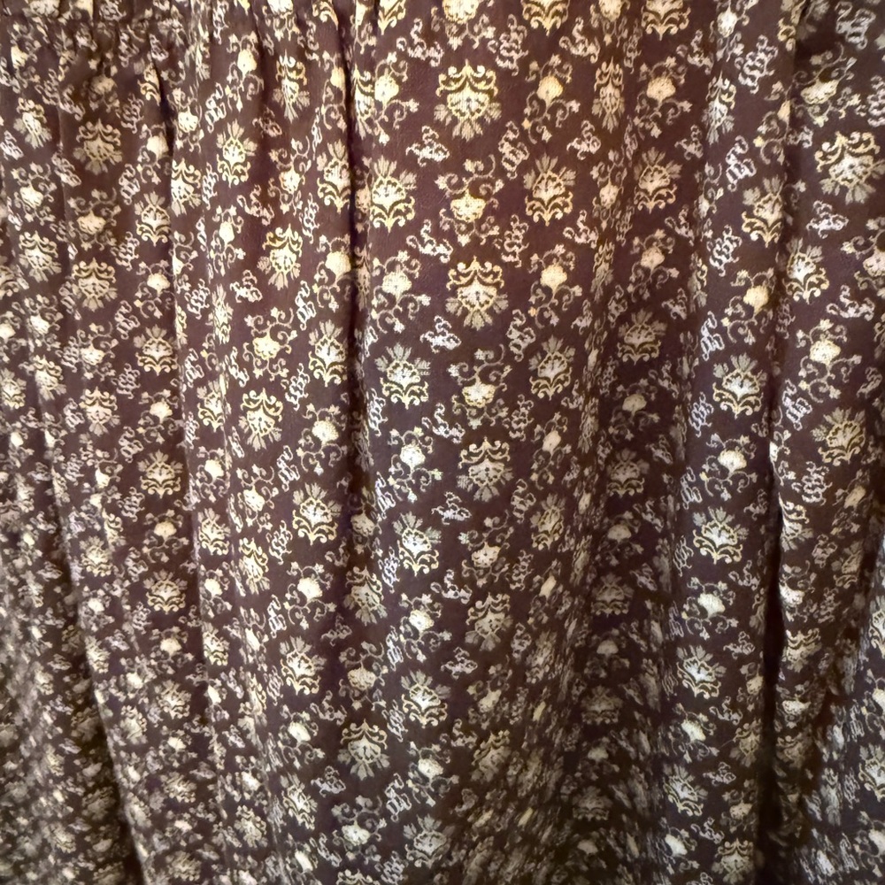 Brown and Cream Patterned Skirt